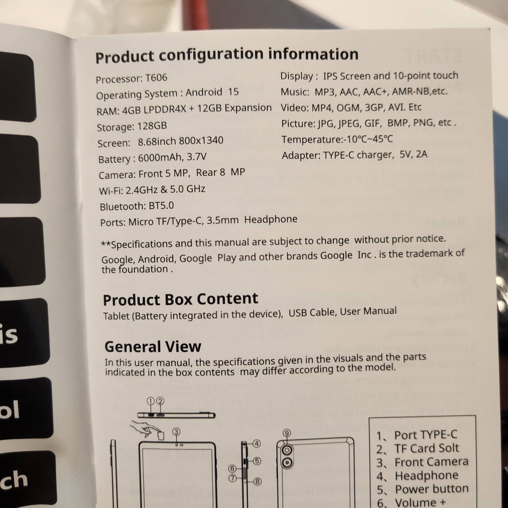 E8A Android Tablet - Gray - Picture 5 of 9